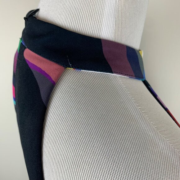 Trina Turk High Neck Sleeveless Dress Size 4 Multicolor Abstract Print Polyester - Picture 5 of 8